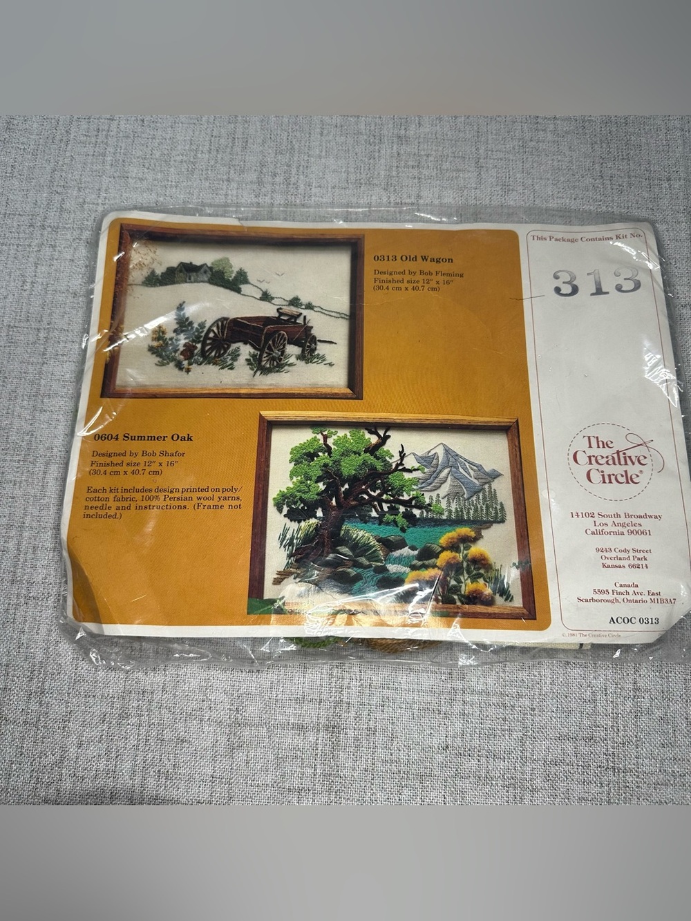 The Creative Circle 'Old Wagon' 313 Embroidery Wall Art Kit - Multi